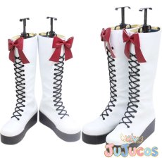 画像1: VTuber　橘ひなの　白軍服　コスプレ靴　バーチャルYouTuber　コスプレブーツ　JUJUcosplay (1)