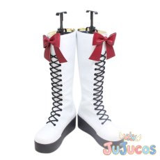 画像2: VTuber　橘ひなの　白軍服　コスプレ靴　バーチャルYouTuber　コスプレブーツ　JUJUcosplay (2)