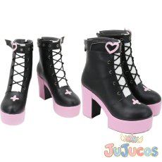 画像1: VTuber　如月ルミィ　コスプレ靴　バーチャルYouTuber　コスプレブーツ　JUJUcosplay (1)