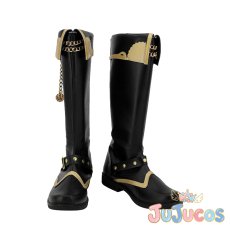 画像2: サバナクロー寮　レオナ・キングスカラー(Leona Kingscholar)　ケアリー・ドレス　ハロウィンレオナ　コスプレ靴　ツイステッドワンダーランド　コスプレブーツ　JUJUcosplay (2)