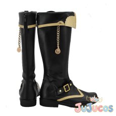 画像4: サバナクロー寮　レオナ・キングスカラー(Leona Kingscholar)　ケアリー・ドレス　ハロウィンレオナ　コスプレ靴　ツイステッドワンダーランド　コスプレブーツ　JUJUcosplay (4)