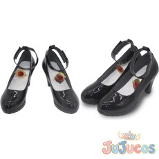 画像1: 黒舘ハルナ　コスプレ靴　ブルーアーカイブ　コスプレブーツ　JUJUcosplay (1)