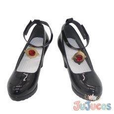 画像2: 黒舘ハルナ　コスプレ靴　ブルーアーカイブ　コスプレブーツ　JUJUcosplay (2)