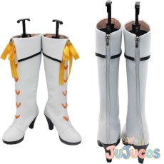 画像1: VTuber　らなきゅら新衣装リレー　海妹四葉　コスプレ靴　バーチャルYouTuber　コスプレブーツ　JUJUcosplay (1)