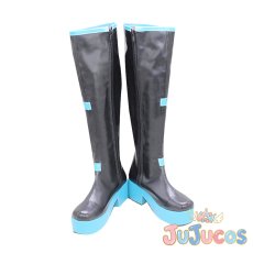 画像2: 初音ミク　公式衣装(標準)　コスプレ靴　VOCALOID　コスプレブーツ　JUJUcosplay (2)