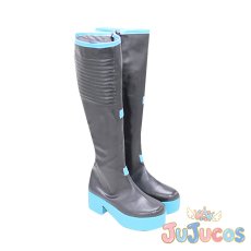 画像3: 初音ミク　公式衣装(標準)　コスプレ靴　VOCALOID　コスプレブーツ　JUJUcosplay (3)