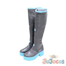 画像4: 初音ミク　公式衣装(標準)　コスプレ靴　VOCALOID　コスプレブーツ　JUJUcosplay (4)