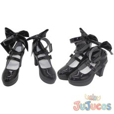 画像1: VTuber　ReGLOSS　儒烏風亭らでん　初期2D　コスプレ靴　バーチャルYouTuber　コスプレブーツ　JUJUcosplay (1)