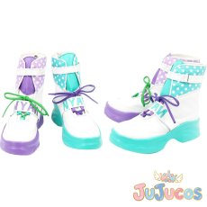 画像1: VTuber　常闇トワ　白衣装　コスプレ靴　バーチャルYouTuber　コスプレブーツ　JUJUcosplay (1)