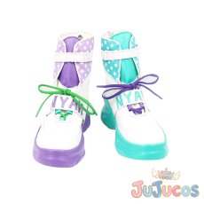 画像2: VTuber　常闇トワ　白衣装　コスプレ靴　バーチャルYouTuber　コスプレブーツ　JUJUcosplay (2)