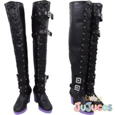 画像1: Vtuber　ラプラス・ダークネス（La+ Darknesss）　2024新衣装　コスプレ靴　バーチャルYouTuber　コスプレブーツ　JUJUcosplay (1)