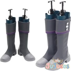 画像1: あんスタ　追憶＊モノクロのチェックメイト　月永レオ　コスプレ靴　あんさんぶるスターズ！　コスプレブーツ　JUJUcosplay (1)