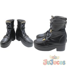 画像1: 日野森志歩　和風ロックファッション　少しの恥ずかしさと　コスプレ靴　プロジェクトセカイ カラフルステージ！ feat. 初音ミク　コスプレブーツ　JUJUcosplay (1)