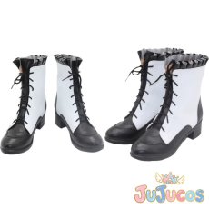 画像1: 暁山瑞希　和風ロリータファッション　優しさに励まされて　コスプレ靴　プロジェクトセカイ カラフルステージ！ feat. 初音ミク　コスプレブーツ　JUJUcosplay (1)