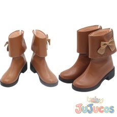 画像1: アーニャ　コスプレ靴　スパイファミリー コードホワイト　コスプレブーツ　JUJUcosplay (1)