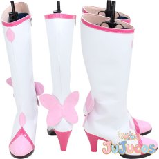画像1: 花咲つぼみ　キュアブロッサム　コスプレ靴　ハートキャッチプリキュア！　コスプレブーツ　JUJUcosplay (1)