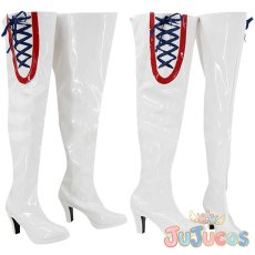 画像1: VTuber　ReGLOSS　儒烏風亭らでん　MV衣装　コスプレ靴　バーチャルYouTuber　コスプレブーツ　JUJUcosplay (1)