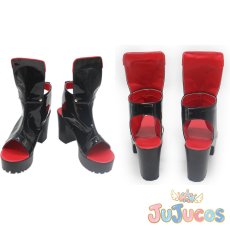 画像1: 紅蓮：ブラックシャドウ　コスプレ靴　勝利の女神：NIKKE　コスプレブーツ　JUJUcosplay (1)