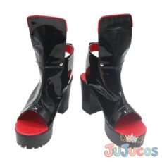 画像2: 紅蓮：ブラックシャドウ　コスプレ靴　勝利の女神：NIKKE　コスプレブーツ　JUJUcosplay (2)