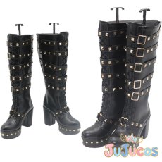 画像1: Vtuber　狂蘭メロコ(Meloco Kyoran)　メイド服　コスプレ靴　バーチャルYouTuber　コスプレブーツ　JUJUcosplay (1)