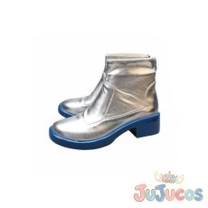 画像4: 初音ミク 2010雪ミク　コスプレ靴　VOCALOID　コスプレブーツ　JUJUcosplay (4)