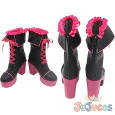 画像1: Vtuber　健屋花那　コスプレ靴　バーチャルYouTuber　コスプレブーツ　JUJUcosplay (1)