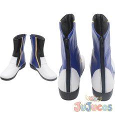 画像1: KAITO　公式衣装(標準)　コスプレ靴　VOCALOID　コスプレブーツ　JUJUcosplay (1)