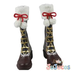 画像2: 島村卯月　ココロ・イルミネーション　コスプレ靴　アイドルマスター シンデレラガールズ　コスプレブーツ　JUJUcosplay (2)