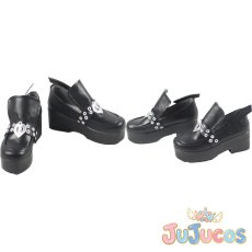 画像1: VTuber　魔界ノりりむ　セーラー服　コスプレ靴　バーチャルYouTuber　コスプレブーツ　JUJUcosplay (1)