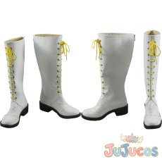 画像1: 鏡音リン　炉心融解　コスプレ靴　VOCALOID　コスプレブーツ　JUJUcosplay (1)