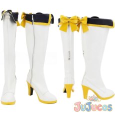 画像1: 鏡音リン　ブリリアントアイドル・R　コスプレ靴　プロジェクトセカイ カラフルステージ！ feat. 初音ミク　コスプレブーツ　JUJUcosplay (1)