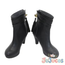 画像1: VTuber　緑仙　アーティストビジュアル　コスプレ靴　バーチャルYouTuber　コスプレブーツ　JUJUcosplay (1)