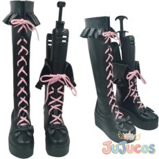 画像1: VTuber　Maria Marionette(マリア マリオネット)　ファーマー　オーバーオール衣装　コスプレ靴　バーチャルYouTuber　コスプレブーツ　JUJUcosplay (1)