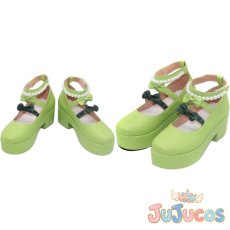 画像1: 日野森雫　Sweet & Rose　4周年記念　コスプレ靴　プロジェクトセカイ カラフルステージ！ feat. 初音ミク　コスプレブーツ　JUJUcosplay (1)