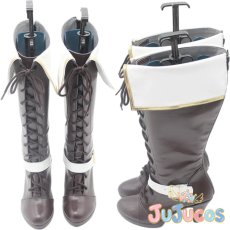 画像1: 初音ミク　チェリーピンク・クロッシング　育ちゆく音色　コスプレ靴　プロジェクトセカイ カラフルステージ！ feat. 初音ミク　コスプレブーツ　JUJUcosplay (1)