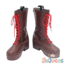 画像2: 朝倉可憐　コスプレ靴　ヘブンバーンズレッド　コスプレブーツ　JUJUcosplay (2)