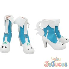 画像1: 日野森雫　扶翼のフェザー　コスプレ靴　プロジェクトセカイ カラフルステージ！ feat. 初音ミク　コスプレブーツ　JUJUcosplay (1)