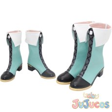 画像1: 日野森雫　ファシネイティング・アイドル　おまんじゅうでリラックス♪　コスプレ靴　プロジェクトセカイ カラフルステージ！ feat. 初音ミク　コスプレブーツ　JUJUcosplay (1)