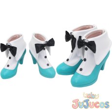 画像1: 初音ミク　BiCute Bunnies　白バニー姿　コスプレ靴　VOCALOID　コスプレブーツ　JUJUcosplay (1)