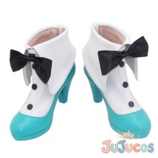 画像2: 初音ミク　BiCute Bunnies　白バニー姿　コスプレ靴　VOCALOID　コスプレブーツ　JUJUcosplay (2)