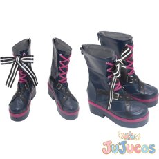 画像1: VTuber　常闇トワ　6th fes. Color Rise Harmony　コスプレ靴　バーチャルYouTuber　コスプレブーツ　JUJUcosplay (1)