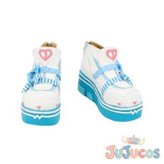 画像2: VTuber　夏色まつり　サブカルジャージ衣装　コスプレ靴　バーチャルYouTuber　コスプレブーツ　JUJUcosplay (2)