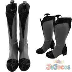 画像1: 朝比奈まふゆ　ダークシック・ドレス　優しいおまじない　コスプレ靴　プロジェクトセカイ カラフルステージ！ feat. 初音ミク　コスプレブーツ　JUJUcosplay (1)