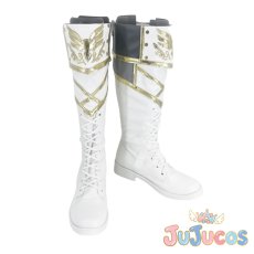 画像2: シルバー（Silver）　夜明けの甲冑　コスプレ靴　ツイステッドワンダーランド　コスプレブーツ　JUJUcosplay (2)