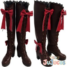 画像1: 真中らぁら　10周年　赤ずきん　コスプレ靴　プリパラ　コスプレブーツ　JUJUcosplay (1)