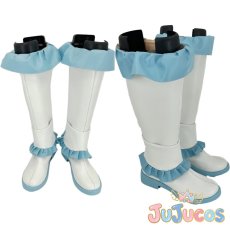 画像1: 雪城ほのか(キュアホワイト)　コスプレ靴　ふたりはプリキュア　コスプレブーツ　JUJUcosplay (1)