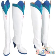 画像1: 海藤みなみ(キュアマーメイド)　変身後　コスプレ靴　Go!プリンセスプリキュア　コスプレブーツ　JUJUcosplay (1)