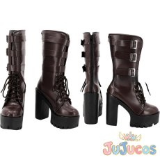 画像1: 浮波柚葉　コスプレ靴　ゼンレスゾーンゼロ　コスプレブーツ　JUJUcosplay (1)