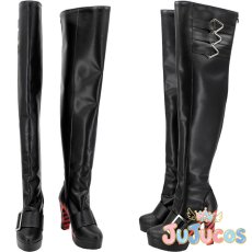 画像1: 舞鶴織雪　コスプレ靴　アッシュエコーズ　コスプレブーツ　JUJUcosplay (1)