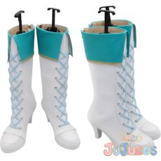 画像1: 日野森雫　5th Anniversary 感謝祭　コスプレ靴　プロジェクトセカイ カラフルステージ！ feat. 初音ミク　コスプレブーツ　JUJUcosplay (1)